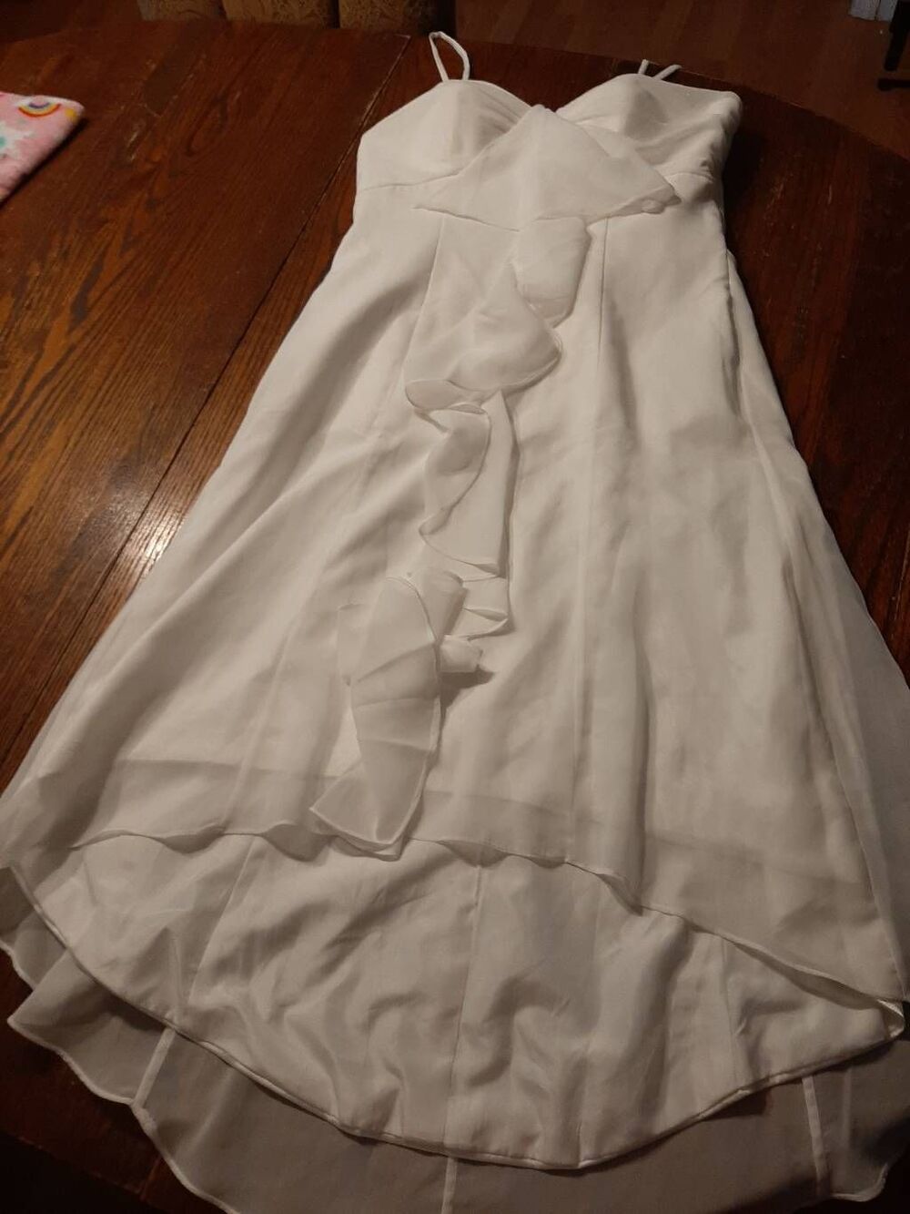 New Large Lakshmigown White Sleeveles Wedding Bridal Prom Formal Party Dress NWT
